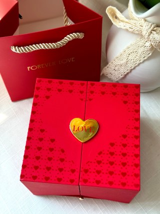 Forever Love Luxury Gift Set - Red Rose Lipstick & Perfume Box
