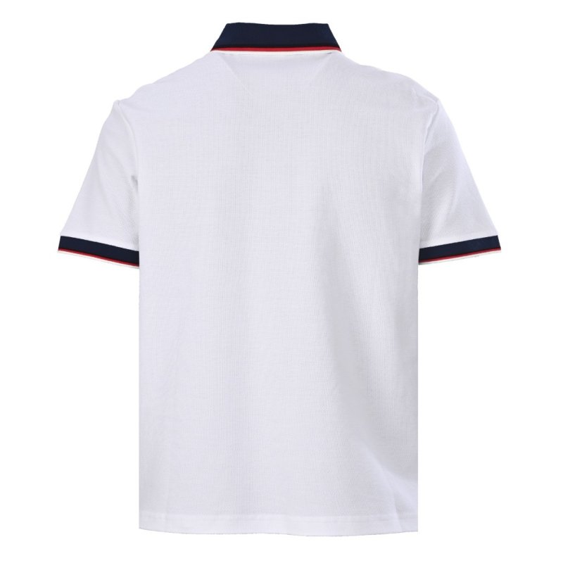 Lacoste Classic Polo Shirt White with Navy Trim view
