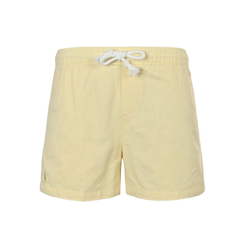 Yellow Drawstring Shorts with White Graphic Tee Set view