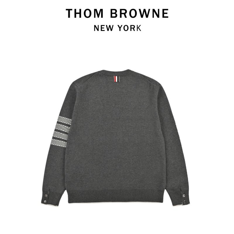 Charcoal Graphic Anchor Crew Neck Sweater with Pleated Hem view