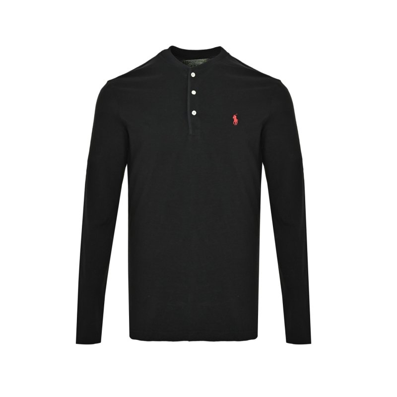 Ralph Lauren Black Long Sleeve Polo Shirt view