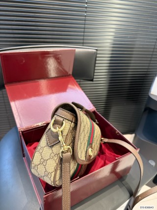 Gucci GG Marmont Camera Bag Beige Red Web Stripe view 8