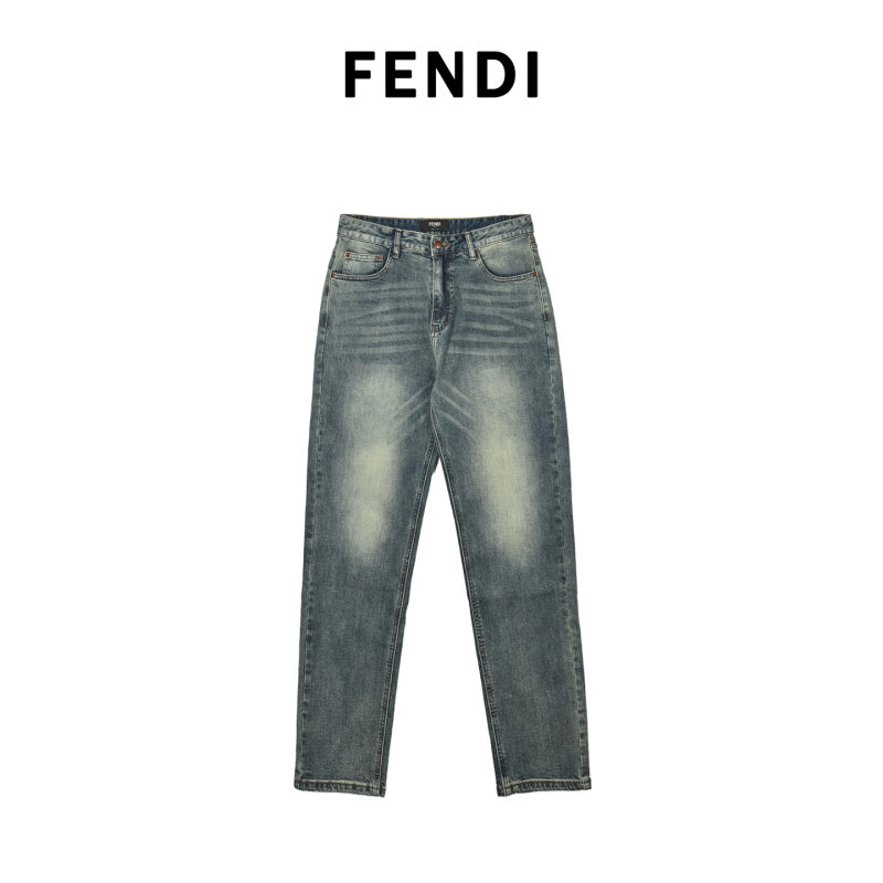 Premium UA Vintage Wash Straight Leg Jeans – Medium Blue view