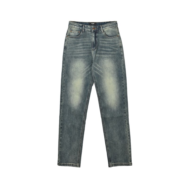 Premium UA Vintage Wash Straight Leg Jeans – Medium Blue view