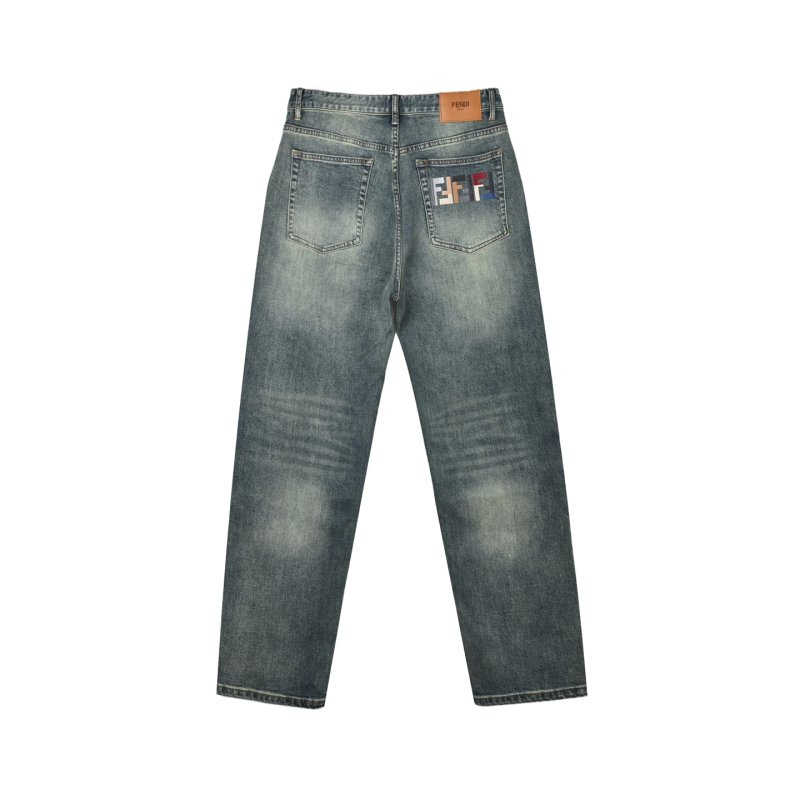 Premium UA Vintage Wash Straight Leg Jeans – Medium Blue view