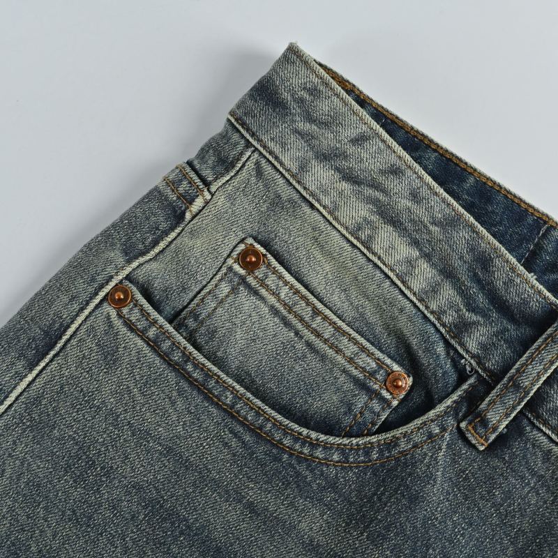 Premium UA Vintage Wash Straight Leg Jeans – Medium Blue view