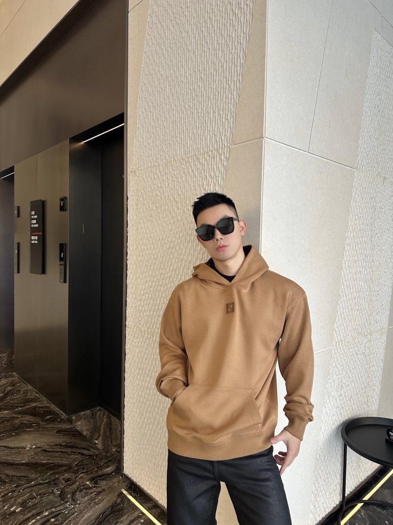 Camel Heavyweight Hoodie with Embroidered Logo view