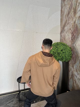 Camel Heavyweight Hoodie with Embroidered Logo view 4