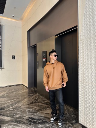 Camel Heavyweight Hoodie with Embroidered Logo view 5