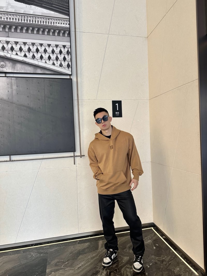 Camel Heavyweight Hoodie with Embroidered Logo view
