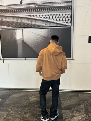 Camel Heavyweight Hoodie with Embroidered Logo view 8
