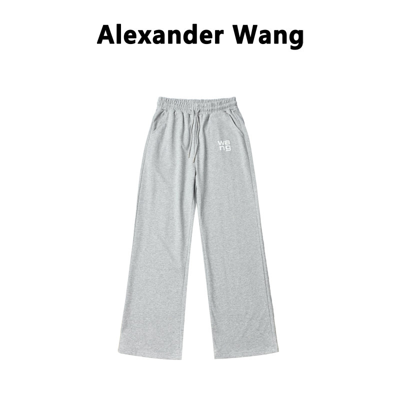 Grey Relaxed Fit Joggers with Chest Print view