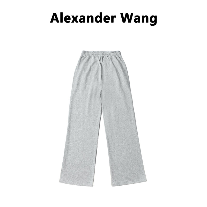 Grey Relaxed Fit Joggers with Chest Print view