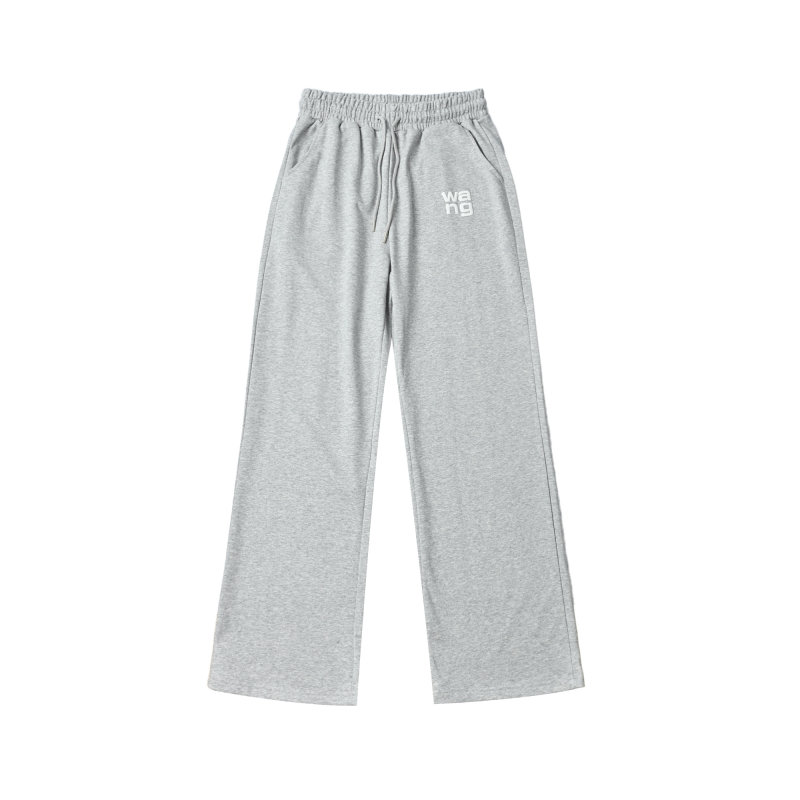 Grey Relaxed Fit Joggers with Chest Print view