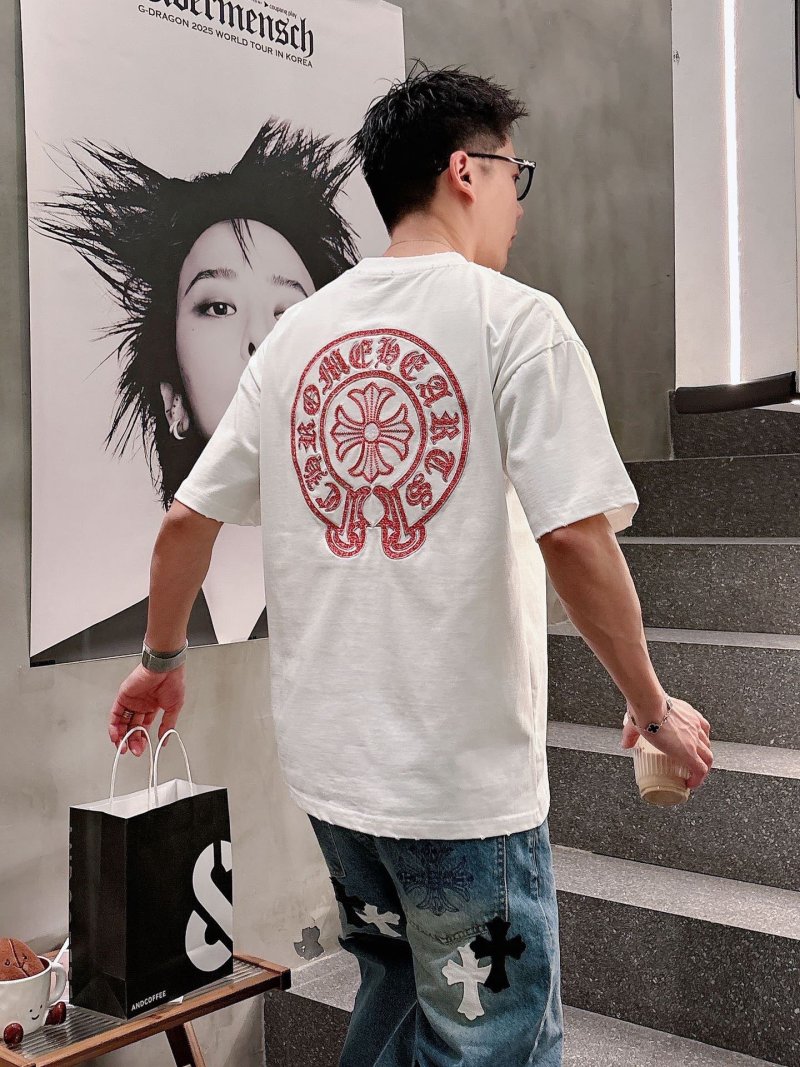 Chrome Hearts Red Logo Short Sleeve T-Shirt White view