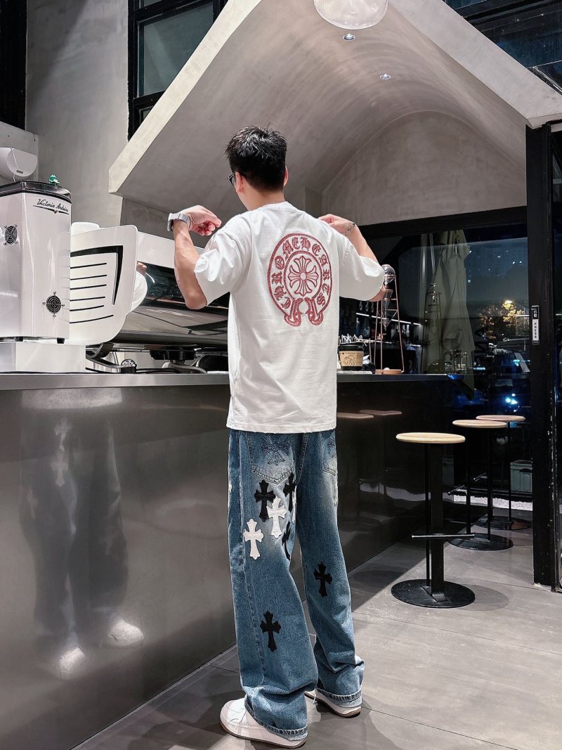 Chrome Hearts Red Logo Short Sleeve T-Shirt White view