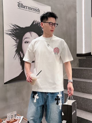 Chrome Hearts Red Logo Short Sleeve T-Shirt White view 7