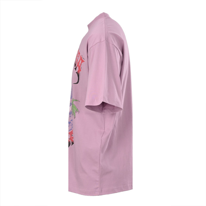 Chrome Hearts Pink Graphic T-Shirt with Wave Print view