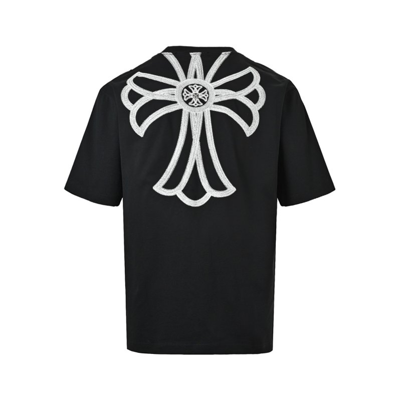 Chrome Hearts Black Cross Embroidered T-Shirt Purple view
