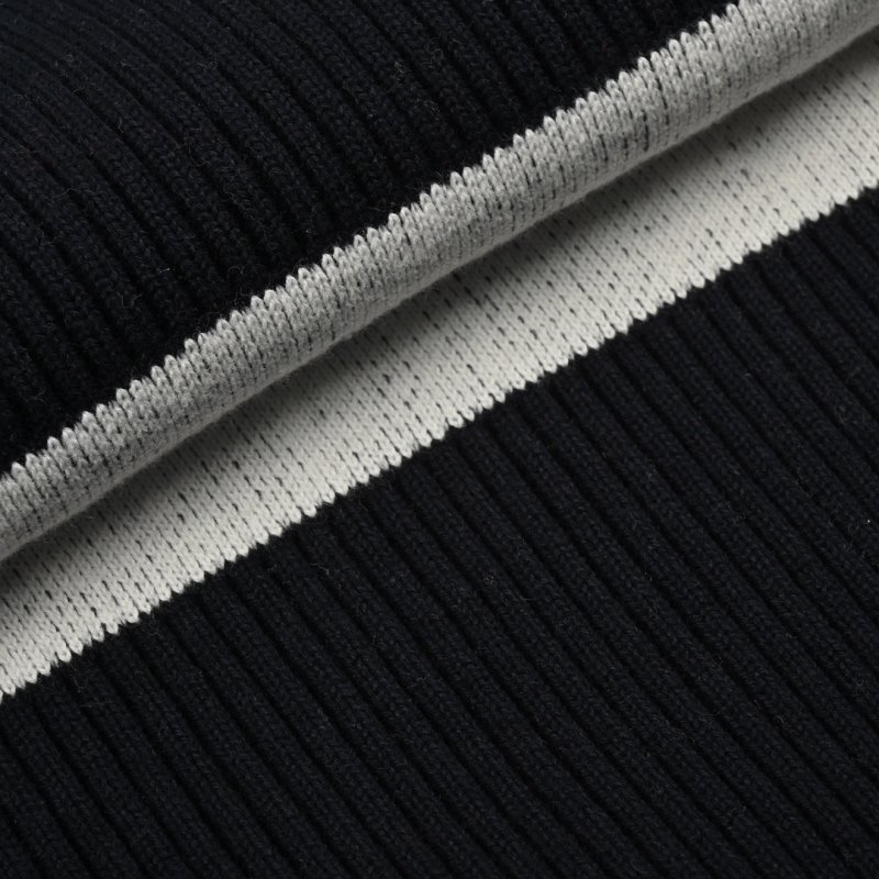 Black Anchor Knit Sweater with White Logo view