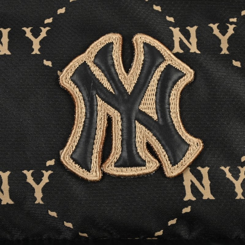 Essentials Black Puffer Down Jacket with Gold Logo view