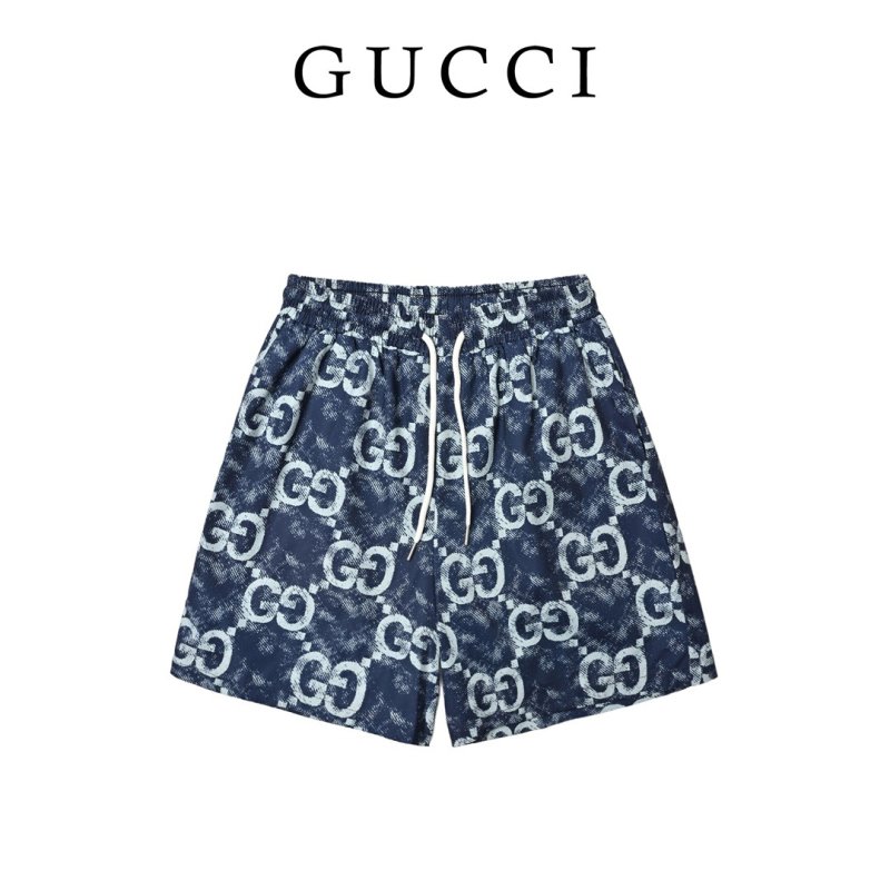 Gucci GG Monogram Navy Blue Swim Shorts view