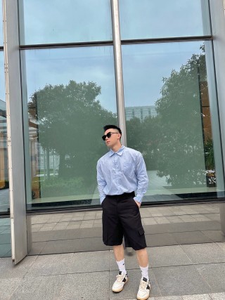 Black Cargo Shorts - Premium Fit view 5