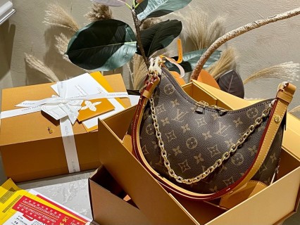 Louis Vuitton Monogram Canvas Shoulder Bag with Chain Strap