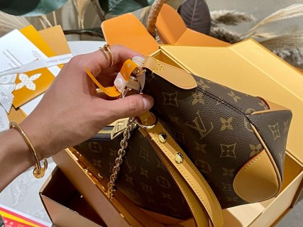 Louis Vuitton Monogram Canvas Shoulder Bag with Chain Strap view 7