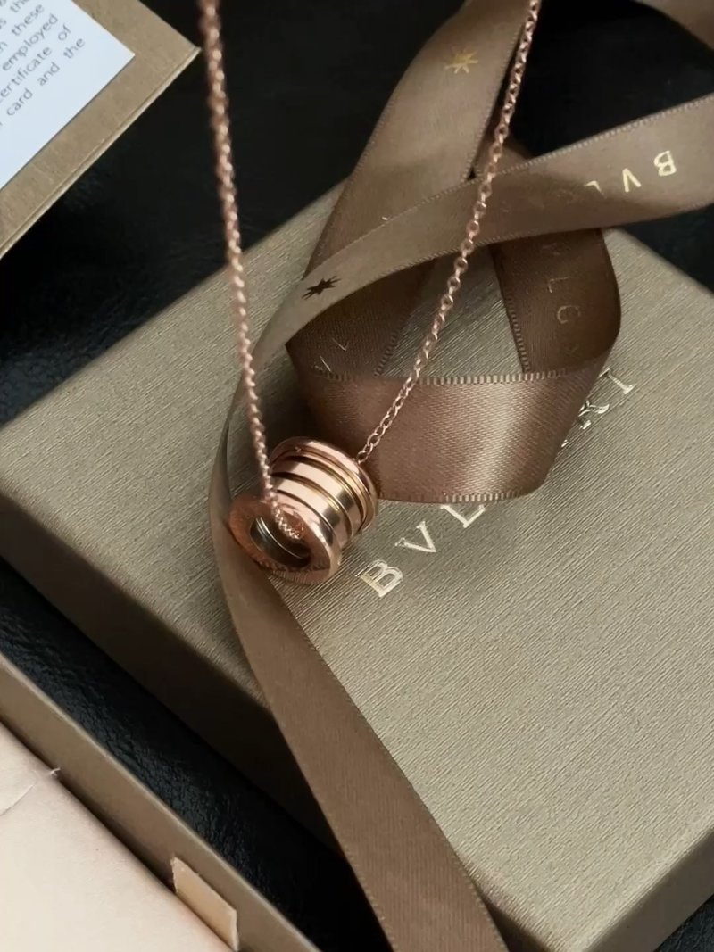 Bvlgari B.Zero1 Spring Ring Rose Gold Necklace