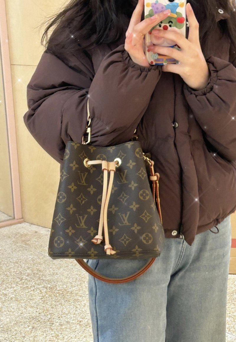 Louis Vuitton Monogram Canvas Bucket Shoulder Bag