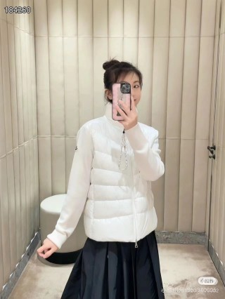 White Quilted Down Puffer Jacket view 2