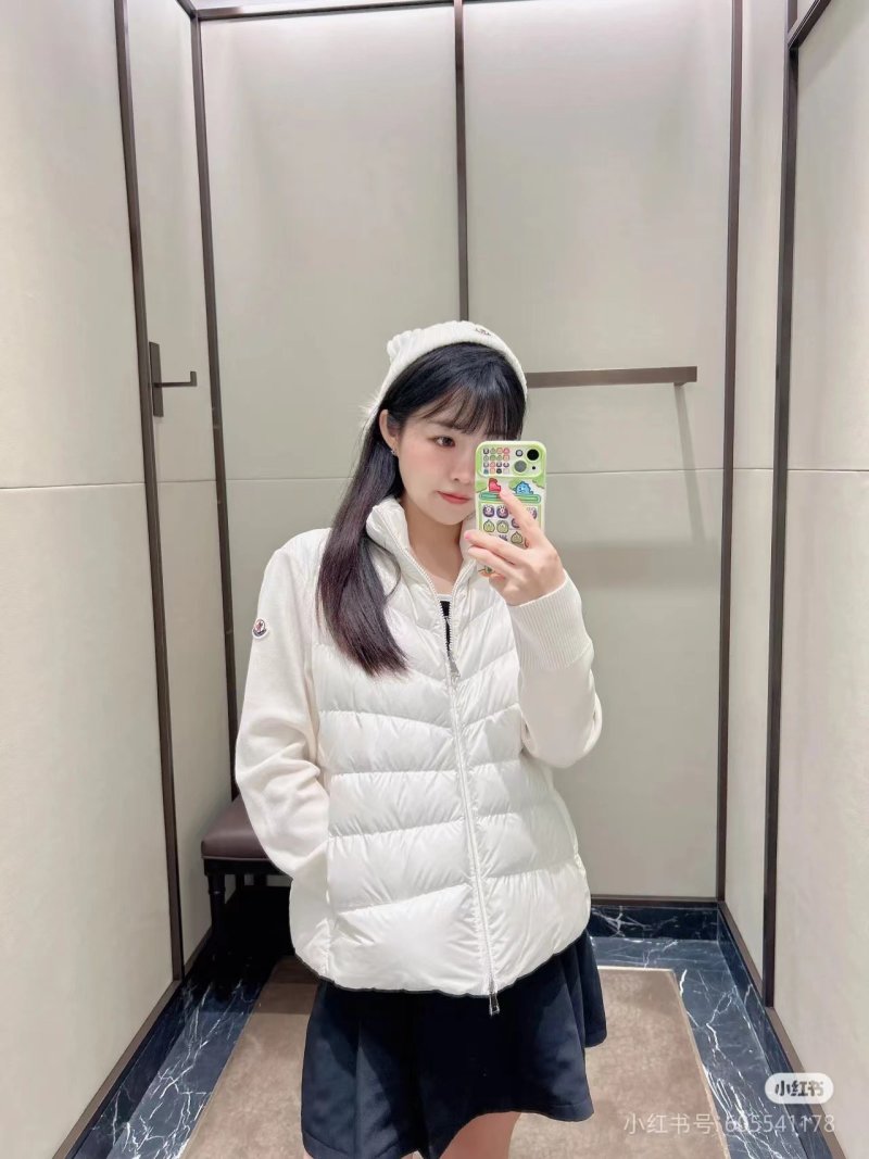 White Quilted Down Puffer Jacket view