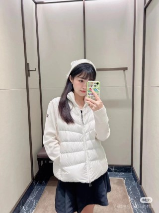 White Quilted Down Puffer Jacket view 4
