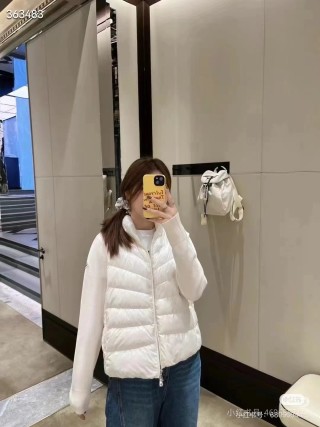 White Quilted Down Puffer Jacket view 6