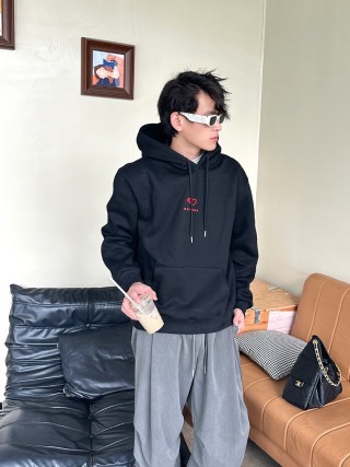 Black Heart Logo Hoodie view 3
