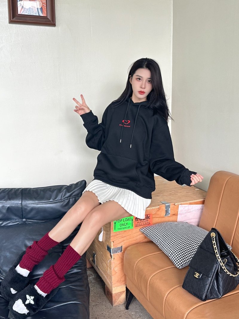 Black Heart Logo Hoodie view