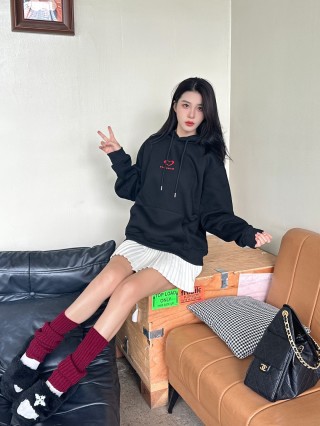 Black Heart Logo Hoodie view 4