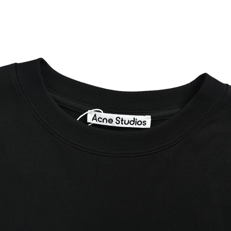 Black Crew Neck T-Shirt with Circle Logo view