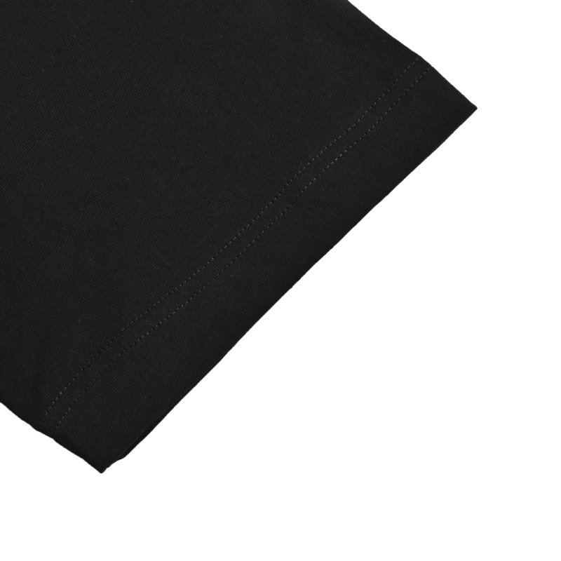 Black Crew Neck T-Shirt with Circle Logo view