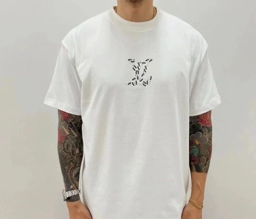 White Graphic Print Short Sleeve T-Shirt view 9