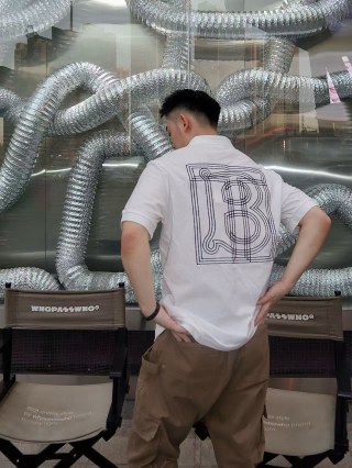 Burberry White Short-Sleeve Polo Shirt view 2