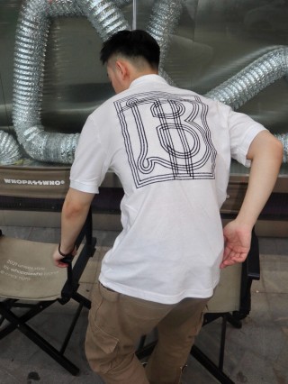 Burberry White Short-Sleeve Polo Shirt view 4