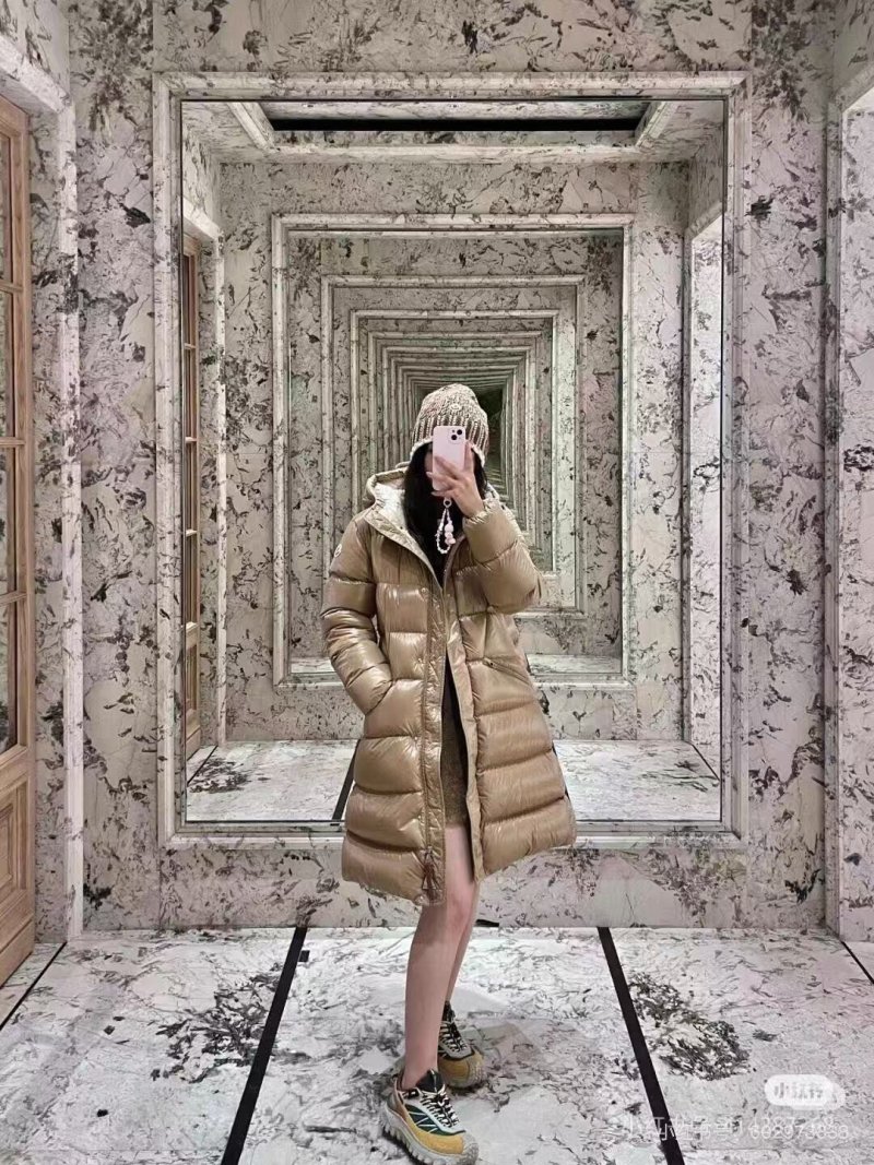 Moncler Beige Quilted Down Puffer Jacket view