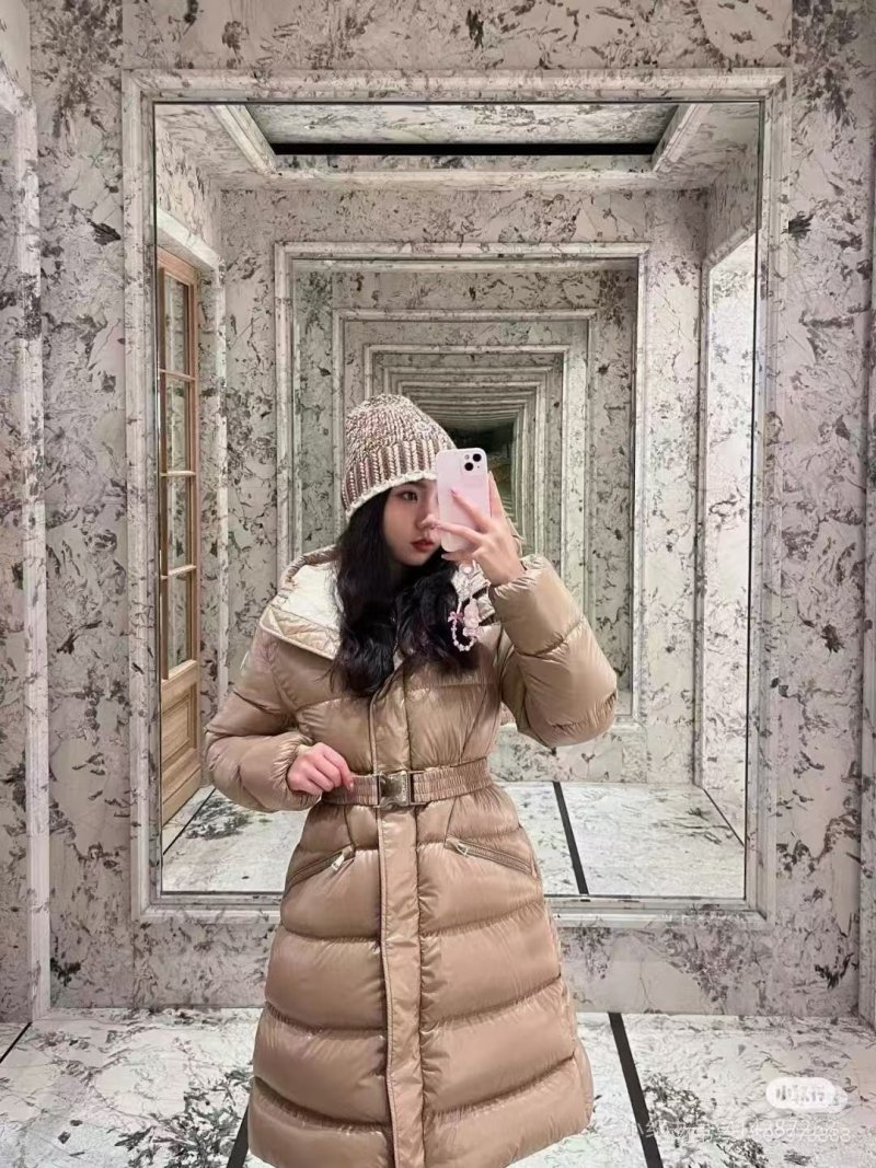 Moncler Beige Quilted Down Puffer Jacket view