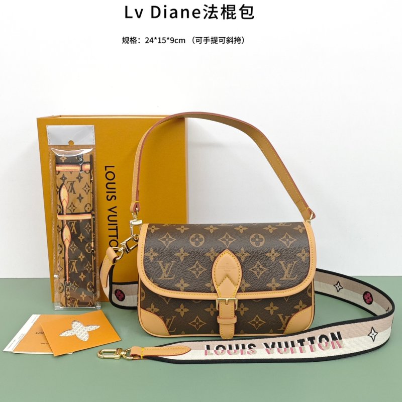 Louis Vuitton Diane Monogram Shoulder Bag Brown