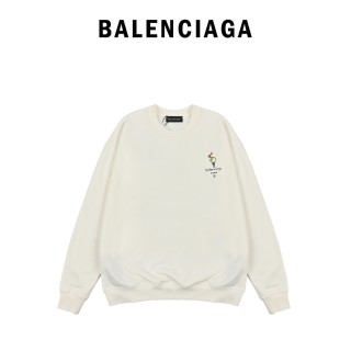 Balenciaga Torch Logo Cream Hoodie view 3