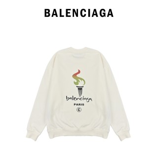 Balenciaga Torch Logo Cream Hoodie view 4