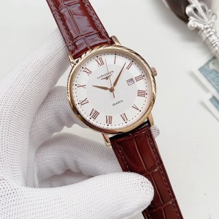 Longines Classic Roman Numeral Quartz Watch - Gold/Burgundy