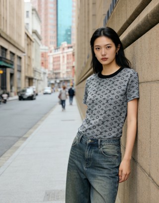Louis Vuitton Monogram Short Sleeve T-Shirt Grey